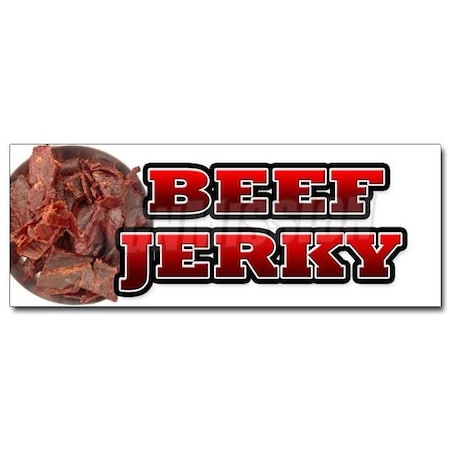 Signmission BEEF JERKY DECAL sticker meat dried spices dehydrated salted smoked, D-12 Beef Jerky D-12 Beef Jerky